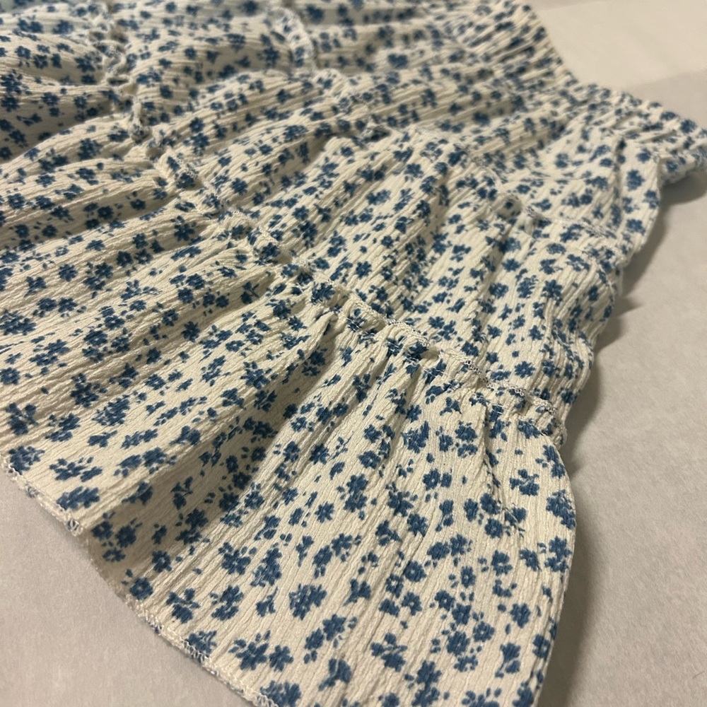 Zara Blue and White Floral Skirt
